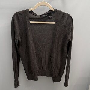 Gray Button-Up Cardigan
